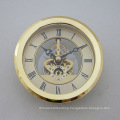 Skeleton Clock Insert Round Transparent Wall Clock Insert Roman Dial Gifts Brass Clock Movement